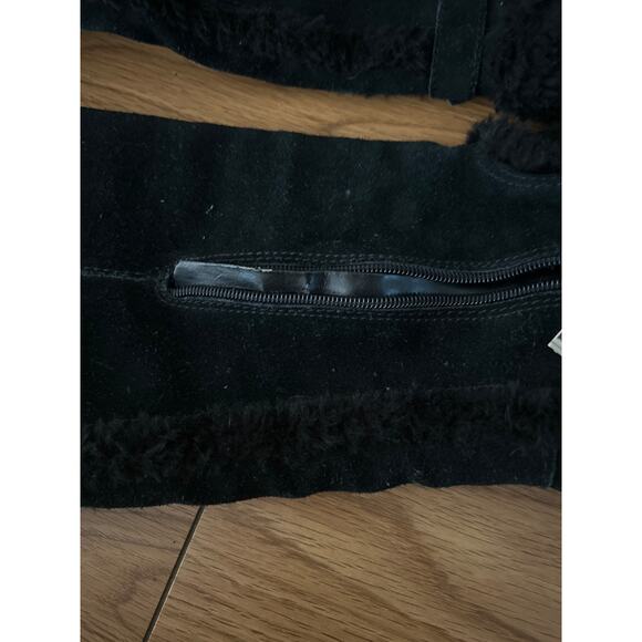 GUESS Faux Fur Suede Mid Calf Winter Boots Women Size 7M GUC - Picture 7 of 9